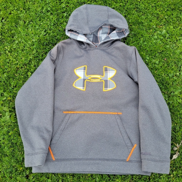 UNDER ARMOUR STORM HOODIE CAMO GRAY GREEN YOUTH BOYS LARGE YL LOT OF 3 - Picture 2 of 7